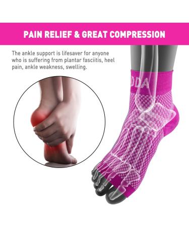 AVIDDA Plantar Fasciitis Socks with Arch Support Compression - Pink XL Pair - Buy Online on GoSupps.com