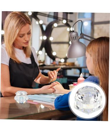minkissy Nail Art Crystal Cup Glass Jars Cosmetics Manicure Glass Container Cream Glass Jar Nail Polish Glass Jar Lipstick Glass Jar Nail Art Glass Container Diamond Hand Model 6.5x8cm As Shown - Buy Online on GoSupps.com