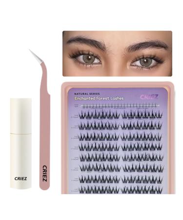 Lash Clusters Kit C Curl Fluffy Lash Extension Included 10 Rows Upper&1 Row Lower Lashes Beginner-Friendly Reusable Eyelash Clusters (11-14.5mm) Naturally feathery