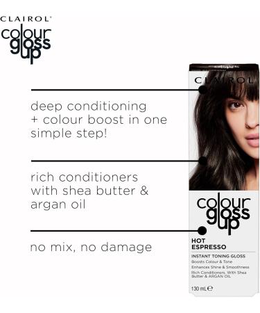 Clairol Colour Gloss Up Instant Toning Gloss Hot Espresso 130ml - Enhance Your Hair Color Instantly - Buy Online on GoSupps.com