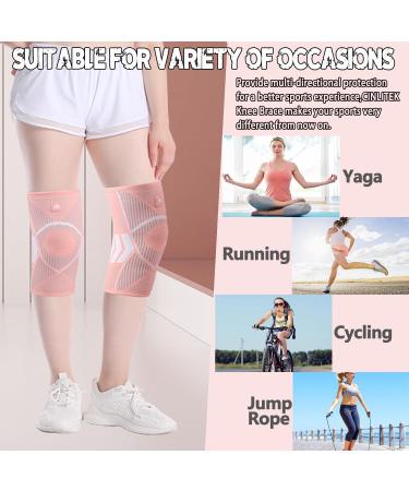 Buy X-Large Pink Knee Support Brace for Women - Compression Sleeves for Joint Pain Relief Arthritis Injury Recovery | Ideal for Jogging & Sports - Buy Online on GoSupps.com