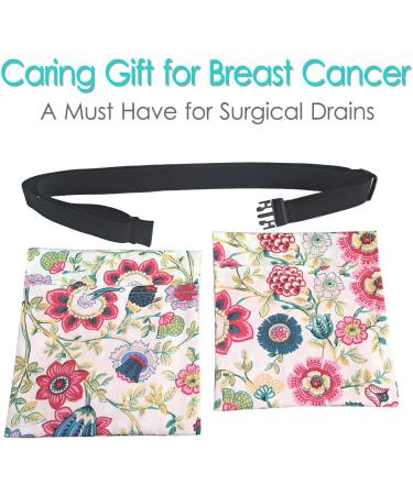 Adjustable Mastectomy Drain Belt with Floral Print - JP Bulbs Breast Cancer Post Surgery Recovery - Sunflower Design - Buy Online on GoSupps.com