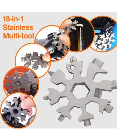 Multitool 18 In 1 Snowflake Multi tool for Outdoor Camping Survival Accessories- Stocking Stuffers Mens Gifts  Screwdriver - Hexagonal Spanner - Ring Spanner - Bottle Opener 3-Snowflake Multi Tool - Buy Online on GoSupps.com