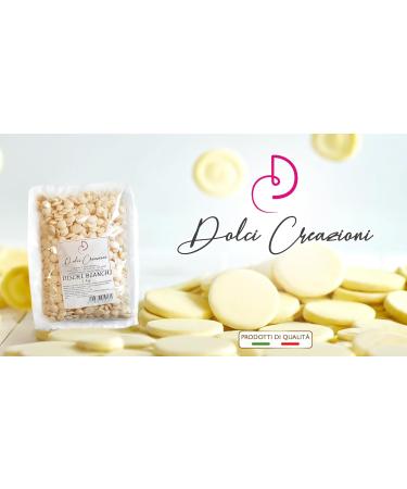 Dolci Creazioni WHITE CHOCOLATE DISCS - 1 Kg - Cake and Pastry Decorations - Buy Online on GoSupps.com