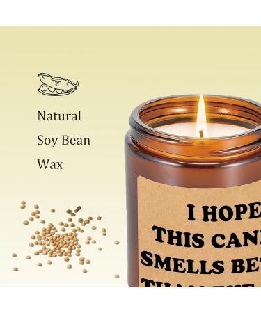 Soy Wax Lavender Aromatherapy Scented Candle Gift for Women - 200g Handmade, Long-Lasting - Perfect Funny Gift for Friend - 50 Hours Burn Time - Buy Online on GoSupps.com