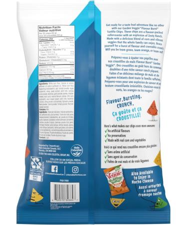 Sensible Portions Garden Veggie Snacks Flavour Burst Tortilla Chips Zesty Ranch 170g Zesty Ranch 170 g (Pack of 12) - Buy Online on GoSupps.com