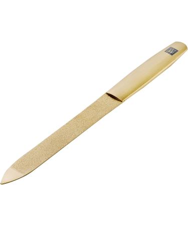 Premium Gold Twin Nail File - Double-Sided Stainless Steel for Fingers & Toenails | 130 mm Nail Care Tool - Buy Online on GoSupps.com