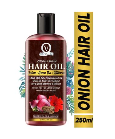 Onion Hair Oil With Castor Oil Green Tea Hibiscus Argan Oil Blackseed Oil Rosemary Oil And 24 Essential Oils And Natural Extracts For Hair Growth Strong And Healthy Hair