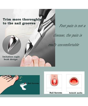 Senior Toenail Clippers for Thick Nails - Acrylic Nails, Ingrown Nail Corrector & Trimmer Set - Buy Online on GoSupps.com