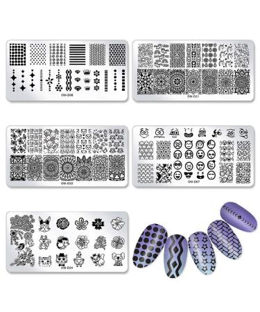 SILPECWEE 10Pcs Animal Design Nail Art Stamping Plates Set | Manicure Templates & Tools - NO3 - Buy Online on GoSupps.com