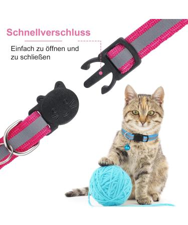 Tonyg-P Reflective Cat Neck Bands - 12 Adjustable Pieces with Bells & Safety Closure (19-32cm) - Perfect for All Domestic Cats - Buy Online on GoSupps.com