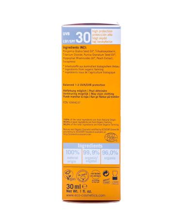 Buy Eco Cosmetics Facial Sun Gel SPF 30 - Transparent 30ml | Best International Shipping - Buy Online on GoSupps.com