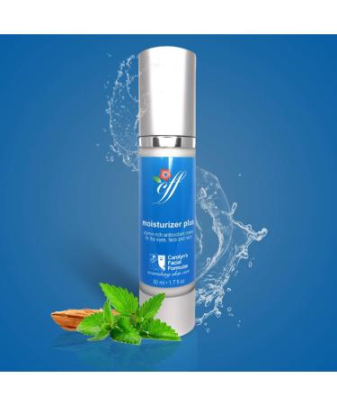 Carolyn's Facial Formulas Moisturizer Plus | Vegan Eye Cream | Cruelty-Free Vitamin C Face Cream | Made in USA | 50 ml - International Shipping Available - Buy Online on GoSupps.com
