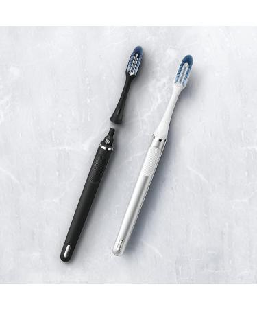 Oral-B Clic Manual Toothbrush Matte Black + Bonus Head & Magnetic Holder - 4 Piece Set - Buy Online on GoSupps.com