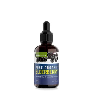 MaxImmunity Organic Elderberry Syrup  30 Day Supply  Black Elderberry Liquid Drops for Immune Support  Sambucus Elderberry Syrup - Liquid Extract Drops for Kids & Adults - Extra Strength (1 Pack) - Buy Online on GoSupps.com