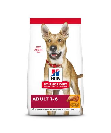 Hill's Science Diet Dry Dog Food, Adult 1-6 Chicken & Barley 15 Pound (Pack of 1)