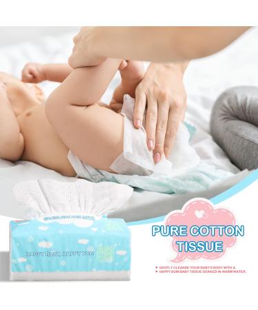 Dry Wipes - HAPPY BUM Dry Baby Wipes  100% Cotton Baby Wipes  Unscented Cotton Tissues for Sensitive Skin  600 Count - Buy Online on GoSupps.com