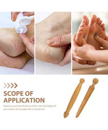 Healeved Hand Tool Set - 2 Wooden Reflex Zone Massage Sticks for Feet Hands and Body - Thai Massage Tools for Trigger Points Relaxation - Buy Online on GoSupps.com