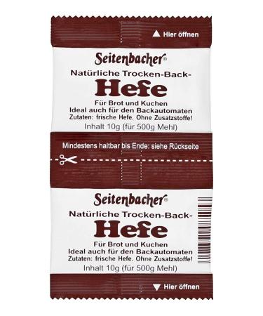 Seitenbacher yeast for bread cakes and pastries. No additives 4 x 20g 20 g (pack of 4)