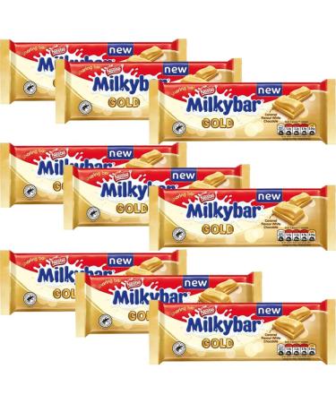 Milkybar Gold Caramel White Chocolate Sharing Bar 85g - Caramel flavoured white chocolate (Full Box) White Chocolate Full Box - Buy Online on GoSupps.com