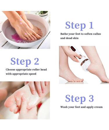 OUXI Electric Foot Callus Remover - Rechargeable 16-in-1 Pedicure Kit with 3 Roller Heads, Waterproof Dead Skin Foot File - 2 Speeds, Pedicure Tools for Men and Women - Buy Online on GoSupps.com