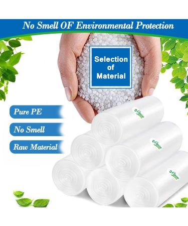300 Count Small Clear 1.2 Gallon Trash Can Liners - Extra Strong Garbage Bags for Home, Office, Kitchen - Fits 4.5-6 Liter Bins - Buy Online on GoSupps.com