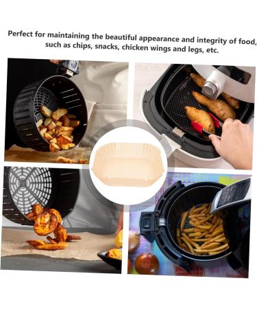 GRIRIW Air Fryer Pad Non Stick Baking Pan Reusable Air Fryer Baskets Silicone Bakeware Foldable Black 22X6CM - Buy Online on GoSupps.com