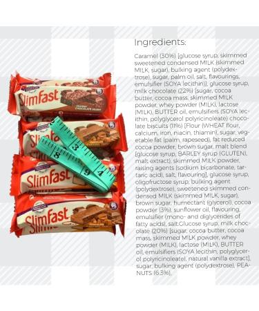 AETN Creations Slim Fast Meal Replacement Diet Snack Bars Ultimate Variety Box 24 Bars Each less than 100 Calories with the AETN waist tape measure - Buy Online on GoSupps.com