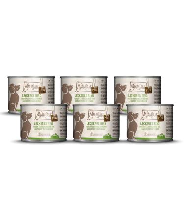 MjAMjAM - Premium Wet Food for Dogs - Pure Meat Pleasure - Pure and Delicious Beef Pack of 6 (6 x 200g) Grain Free with Extra Meat