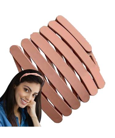 Skinny Headbands for Women | Retractable Women Hairbands Folding Design | No Slip Face Wash Headband Adjustable Women Spa Headband for Women Girls Little Kids Pink