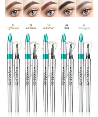 Eyebrow Pen Eyebrow Makeup Eyebrow Pen for Women with 4 Fork Tip for Natural-Looking Eye Brow Pencils for Women (02) - Buy Online on GoSupps.com