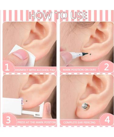 Ear Piercing Kit CINRA Ear Piercing Gun Kit Disposable Ear Piercings Kit Painless Ear Piercing Gun Tool with Built-in Ear Studs for Piercing Supplies 8pcs Piercing Kit - Buy Online on GoSupps.com