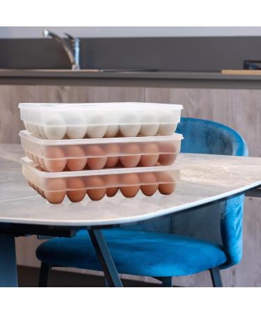 34 Egg Preservation Box Plastic Container Fridge Egg Bin Kitchen Egg Holder Refrigerator re-usable - Buy Online on GoSupps.com