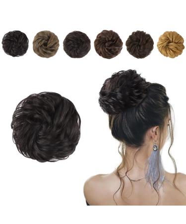 HMD 100% Human Hair Bun, Messy Bun Hair Piece 100% Human Hair Bun Extension Scrunchie Chignon Ponytail Extensions for Women/Kids Updo Donut Hairpiece(1PCS Human Hair,Natural Black) 1 Count (Pack of 1) Natural Black