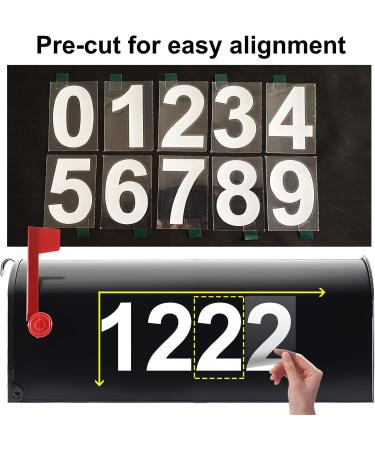 Mailbox Numbers for Outside  50 PCS Reflective Number Stickers with Sticky Tab for Easy Backing Separation  Pre-cut for Effortless Align  Strong Self Adhesive Vinyl Address Numbers for Houses (2 inch) 2 inch Number 0-9 - Buy Online on GoSupps.com