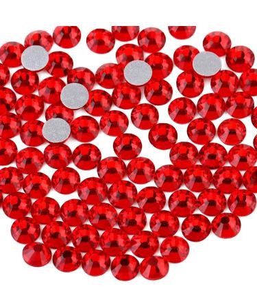 Beadsland 1440 pieces flat back rhinestones nail crystals rhinestones for nails light red SS20 (4.6-4.8mm) light red SS20/1440PCs