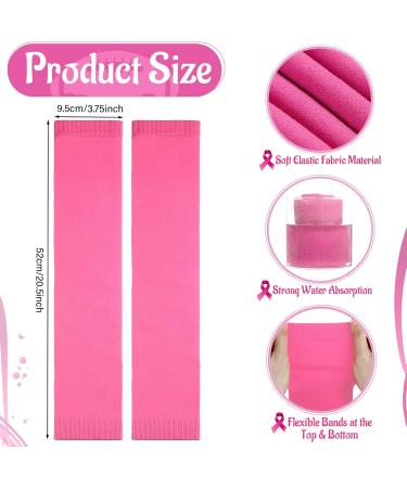 Breast Cancer Awareness Leg Sleeves - 4 Pairs Compression Sports Sleeves for Men Women & Boys (Pink) - International Shipping Available - Buy Online on GoSupps.com