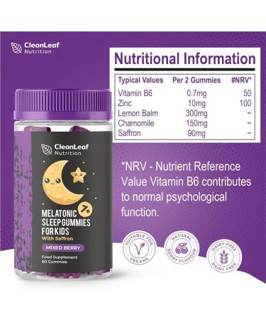 Twin Pack Natural Sleep Support Gummies for Kids - Melatonic Formula for Restful Nights Childrens Sleep Gummies Promoting Natural Melatonin Production Promotes Healthy Sleep Patterns 60 Count - Buy Online on GoSupps.com