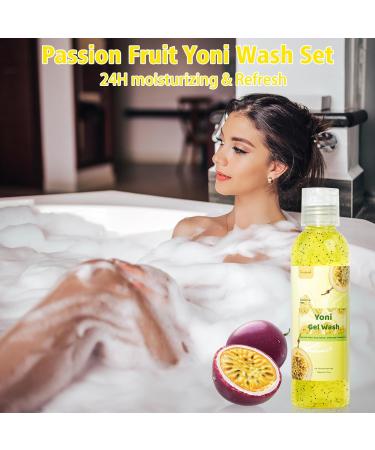 Yoni Wash & Cream - pH Balanced Feminine Hygiene | Natural Organic Passion Fruit Body Wash - Buy Online on GoSupps.com