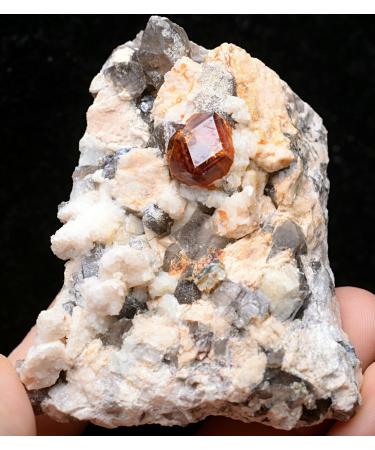 92.6g Natural Smoky Quartz Garnet Crystal Cluster Specimen JZIGTDEM