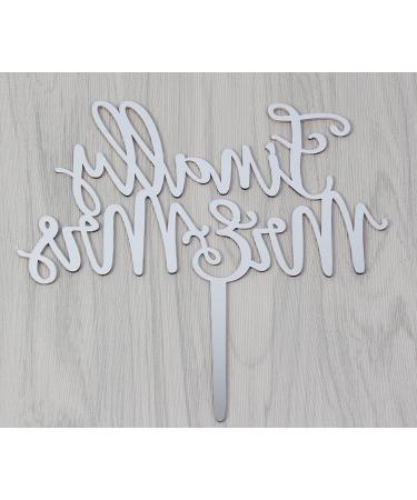 zxyxka Rose Gold Finally Mr & Mrs Cake Topper Wedding Anniversary Engagement Bridal Shower Cake Decoration - Buy Online on GoSupps.com