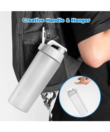 BONMIXC Tritan Protein Shaker Bottle 28oz - BPA/BPS/BPF Free Sports Cup with Mixer - Frosted White - Buy Online on GoSupps.com