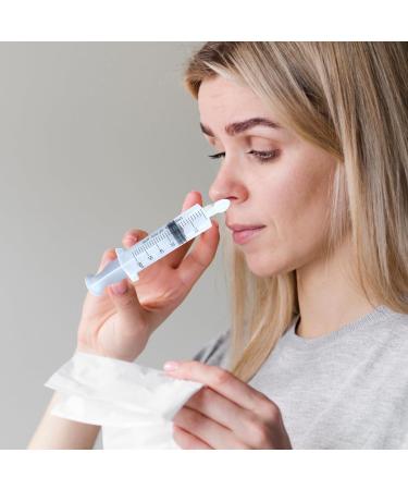 Deepdeem Nasal Irrigator Syringe Sinus & Allergy Relief with Gentle Nasal Irrigation for Congestion Portable Home & Travel Use Includes 10 Saline Flush Packets BPA-Free & Easy to Clean 60ml - Buy Online on GoSupps.com