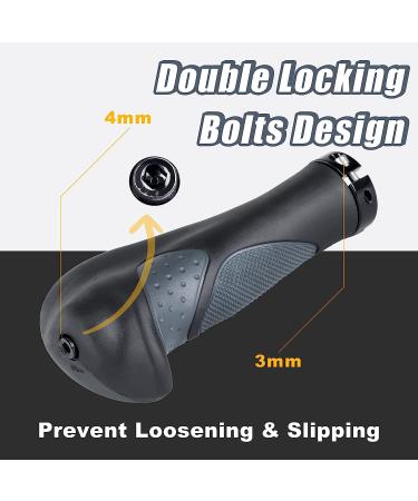 CyclingDeal Mountain Bike Handlebar Grips - Ergonomic Design for MTB & Hybrid Bikes - Soft Gel Grips with Anti-Slip Technology - 1 Pair - Buy Online on GoSupps.com