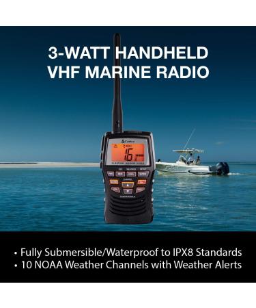 Cobra MR HH150 FLT - 3W Floating Long Range VHF Radio | Waterproof, Submersible, NOAA Weather Alerts - Buy Online on GoSupps.com