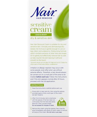 Nair Hair Removal Sensitive Cream with Camellia Oil & Ylang-Ylang - 200ml | For Dry & Sensitive Skin - Legs & Body - Buy Online on GoSupps.com