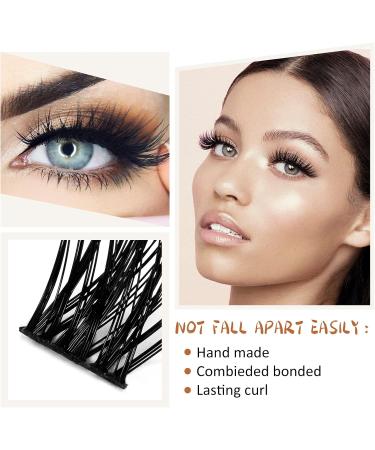 D Curl 12mm 72 Cluster Lashes | DIY Soft Wispy Eyelash Extensions B28 D-12mm - Buy Online on GoSupps.com