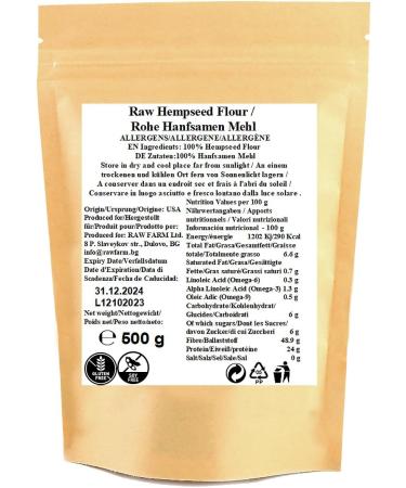 Hemp Flour Protein: Low Fat & Rich in Protein | 500 - Buy Online on GoSupps.com