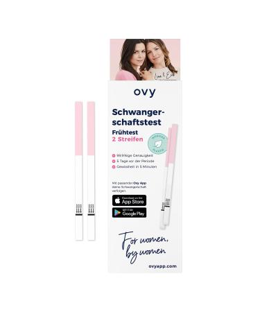 Ovy Pregnancy Early Test | HCG Test 2 Strips | Pregnancy test with 99.9% accuracy already 5 days before the period