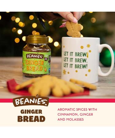 Beanies Gingerbread Instant Coffee 50g Jar - Delicious Gingerbread Flavor (1 Pack) - Buy Online on GoSupps.com